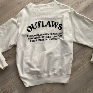 ANINE bing white outlaw sweatshirt xs